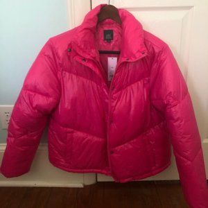 Wild Fable HOT Pink Cropped Puffer Jacket XXL